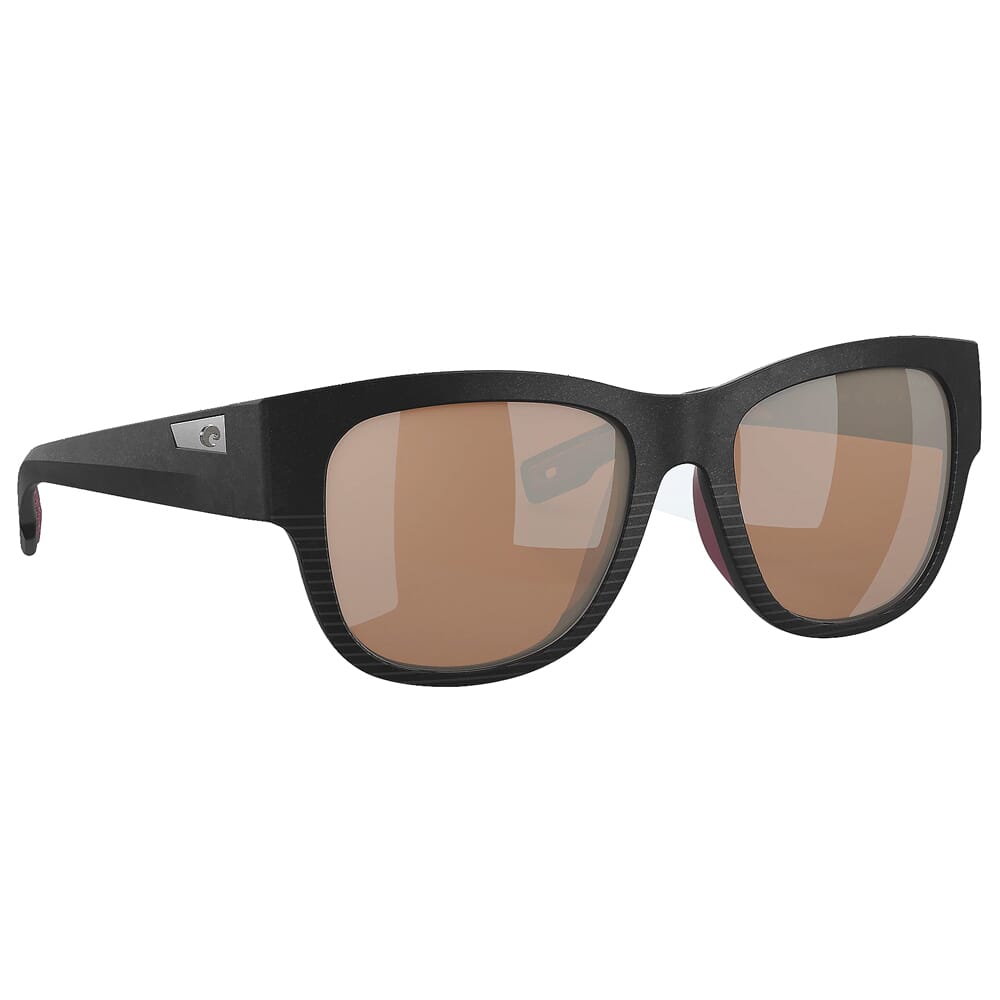 Costa Caleta Net Black Frame Sunglasses w/Copper Silver Mirror 580G Lenses 06S9084-90840355