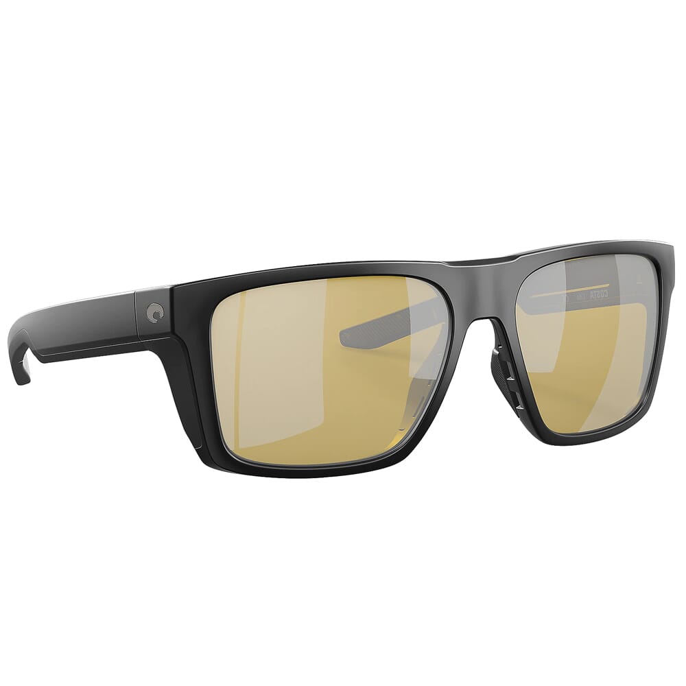 Costa Lido Matte Black Sunglasses w/Sunrise Silver Mirror 580G Lenses 06S9104-91040357