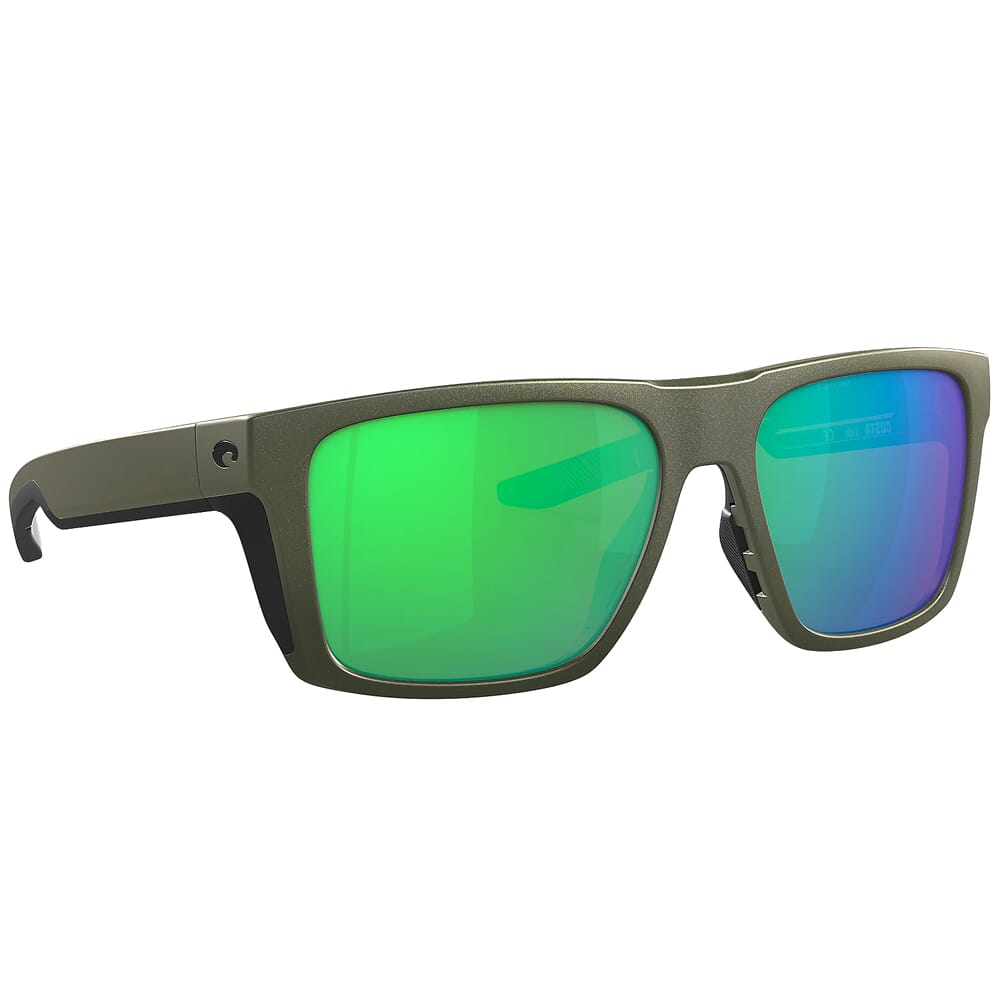 Costa Lido Moss Metallic Sunglasses w/Green Mirror 580P Lenses 06S9104-91041157