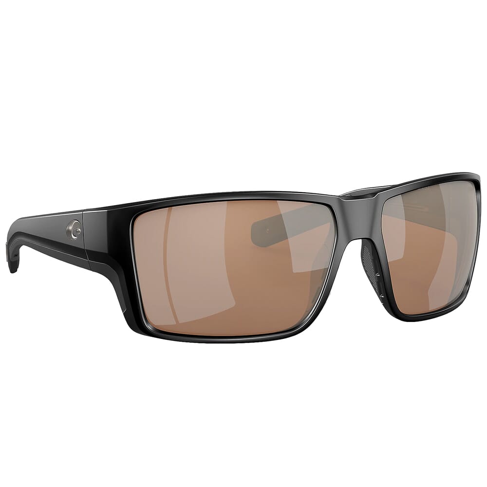 Costa Reefton Pro Matte Black Sunglasses w/Copper Silver Mirror 580G Lenses 06S9080-90800363
