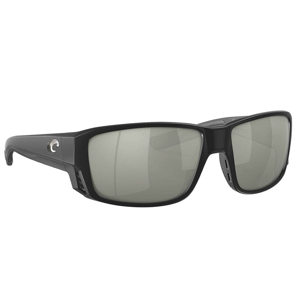 Costa Tuna Alley Pro Matte Black Sunglasses w/Gray Silver Mirror 580G Lenses 06S9105-91050460