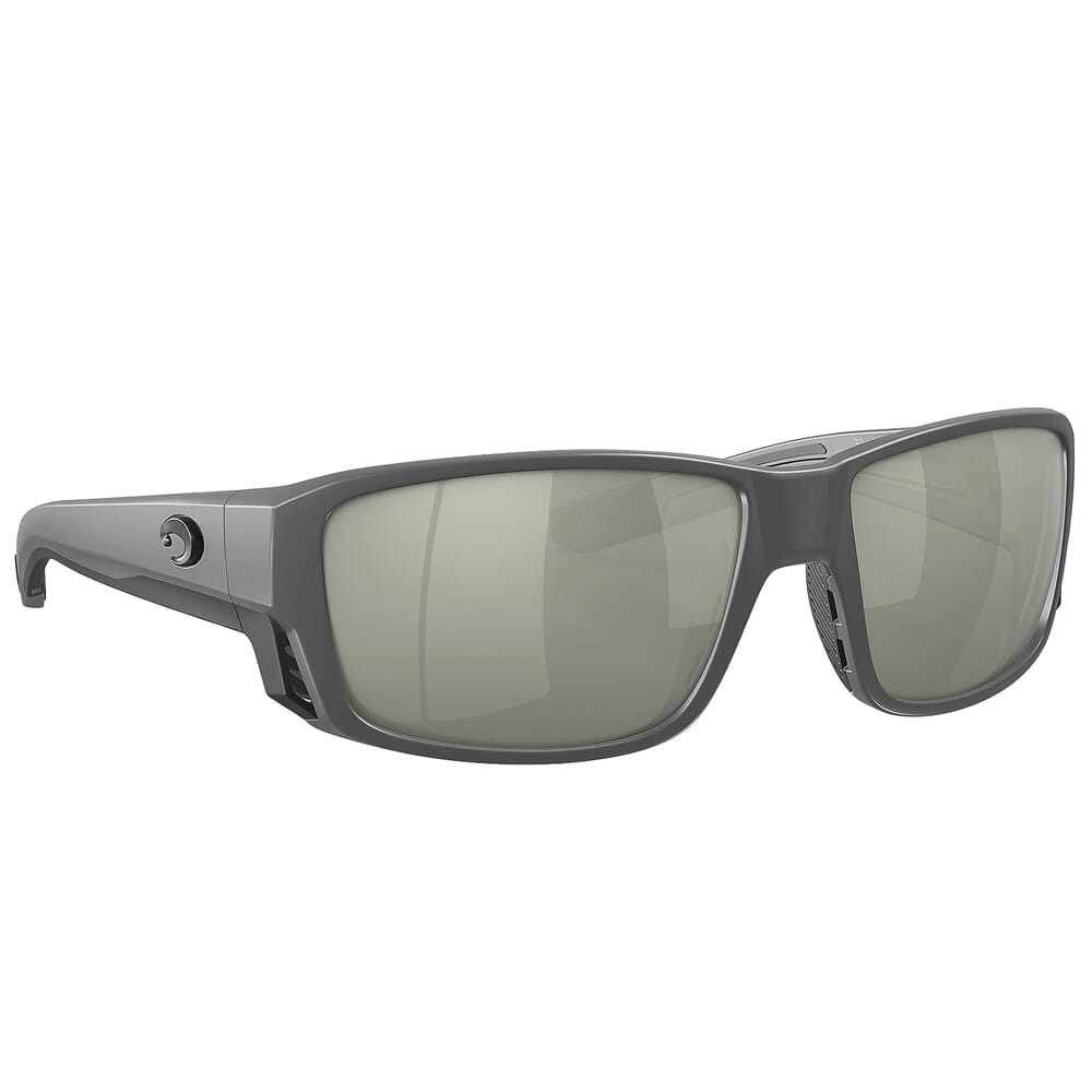 Costa Tuna Alley Pro Matte Gray Frame Sunglasses w/Silver Mirror 580G Lenses 06S9105-91050960