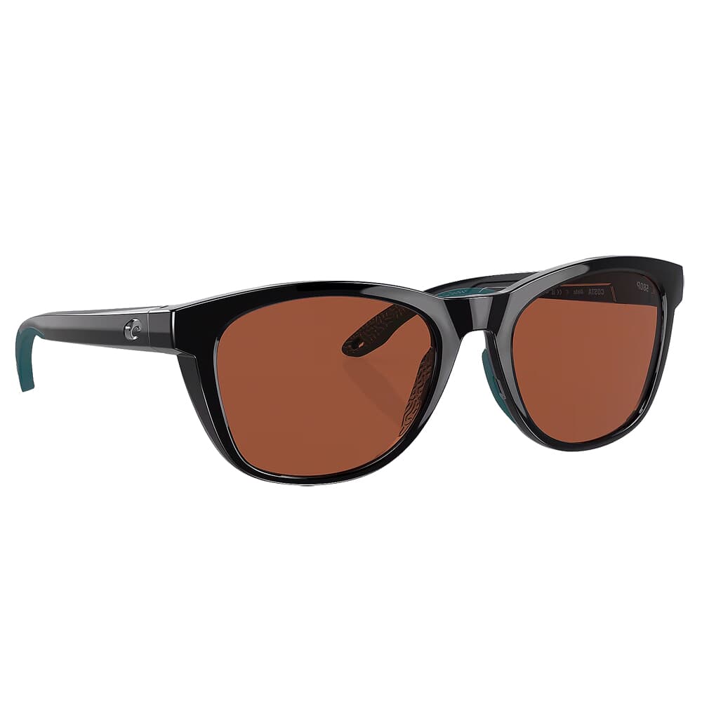 Costa Aleta Black Frame Sunglasses w/Copper 580P Lenses 06S9108-91080754