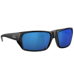 Costa Tailfin Matte Black Frame Sunglasses w/Blue Mirror 580P S Lenses 06S9113-91130857