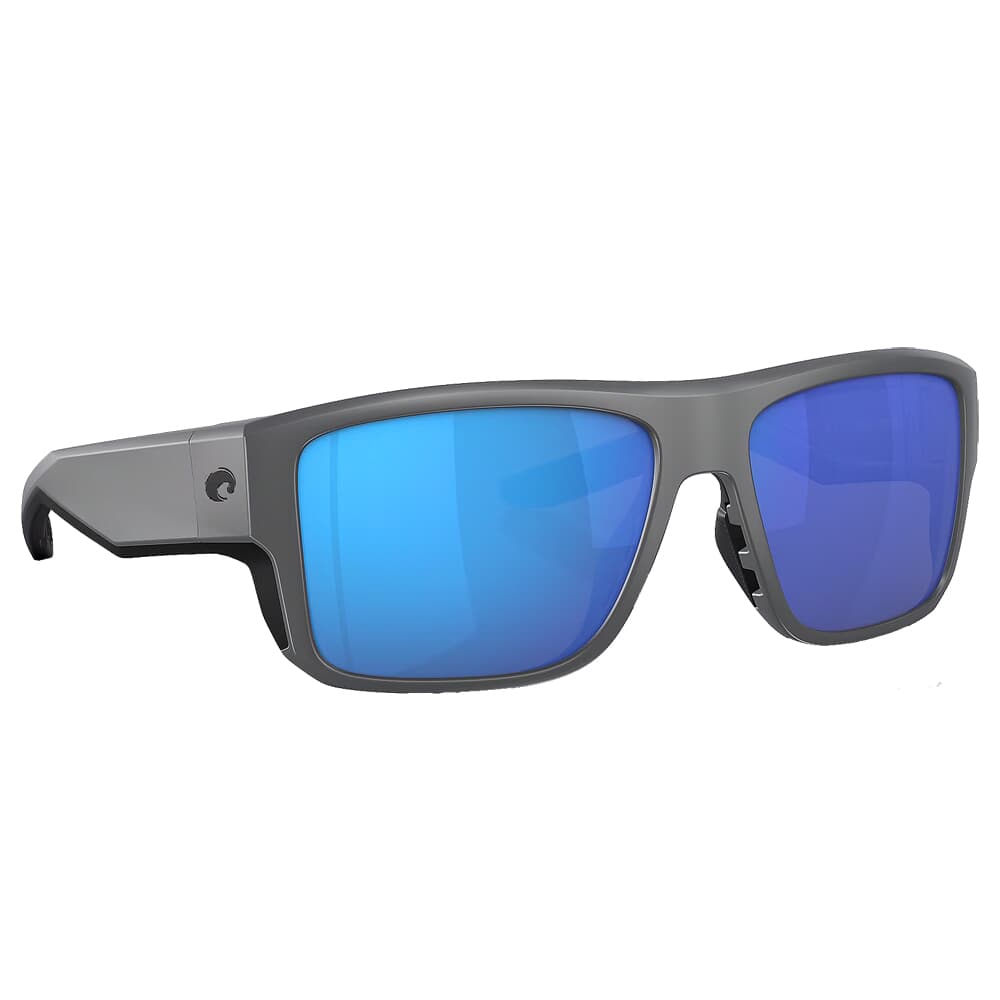 Costa Taxman Matte Gray Frame Sunglasses w/Blue Mirror 580G Lenses 06S9116-91160759