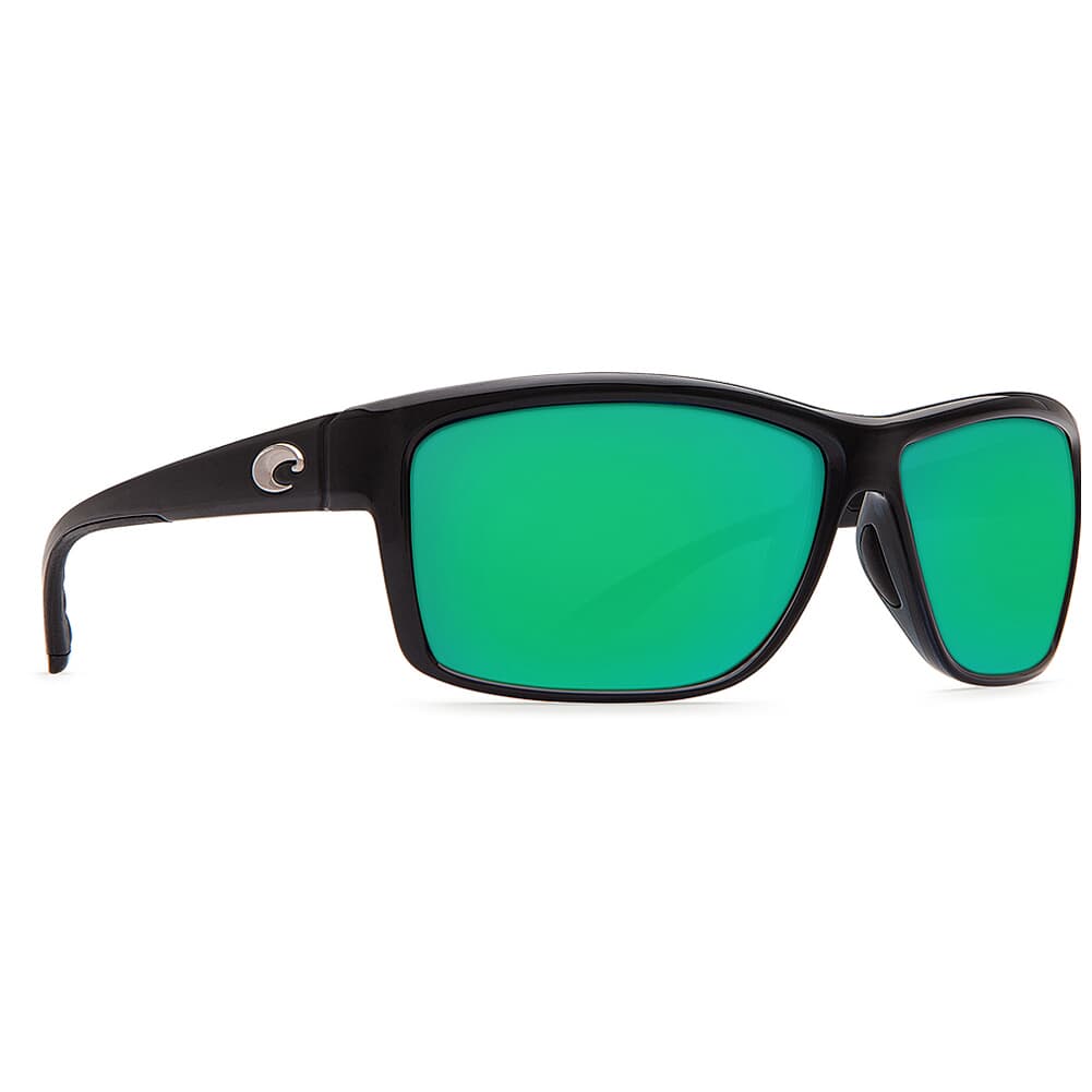 Costa Mag Bay Shiny Black Frame Sunglasses w/ Green Mirror 580G Lenses AA-11-OGMGLP