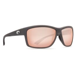 Costa Mag Bay Matte Gray Frame Sunglasses w/ Copper Silver Mirror 580P Lenses AA-98-OSCP