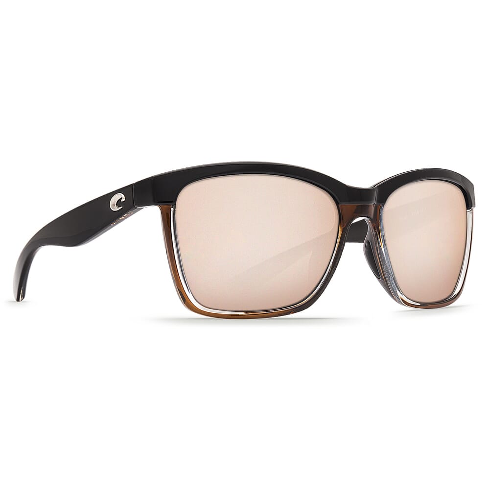 Costa Anaa Shiny Black on Brown Frame Sunglasses ANA-107