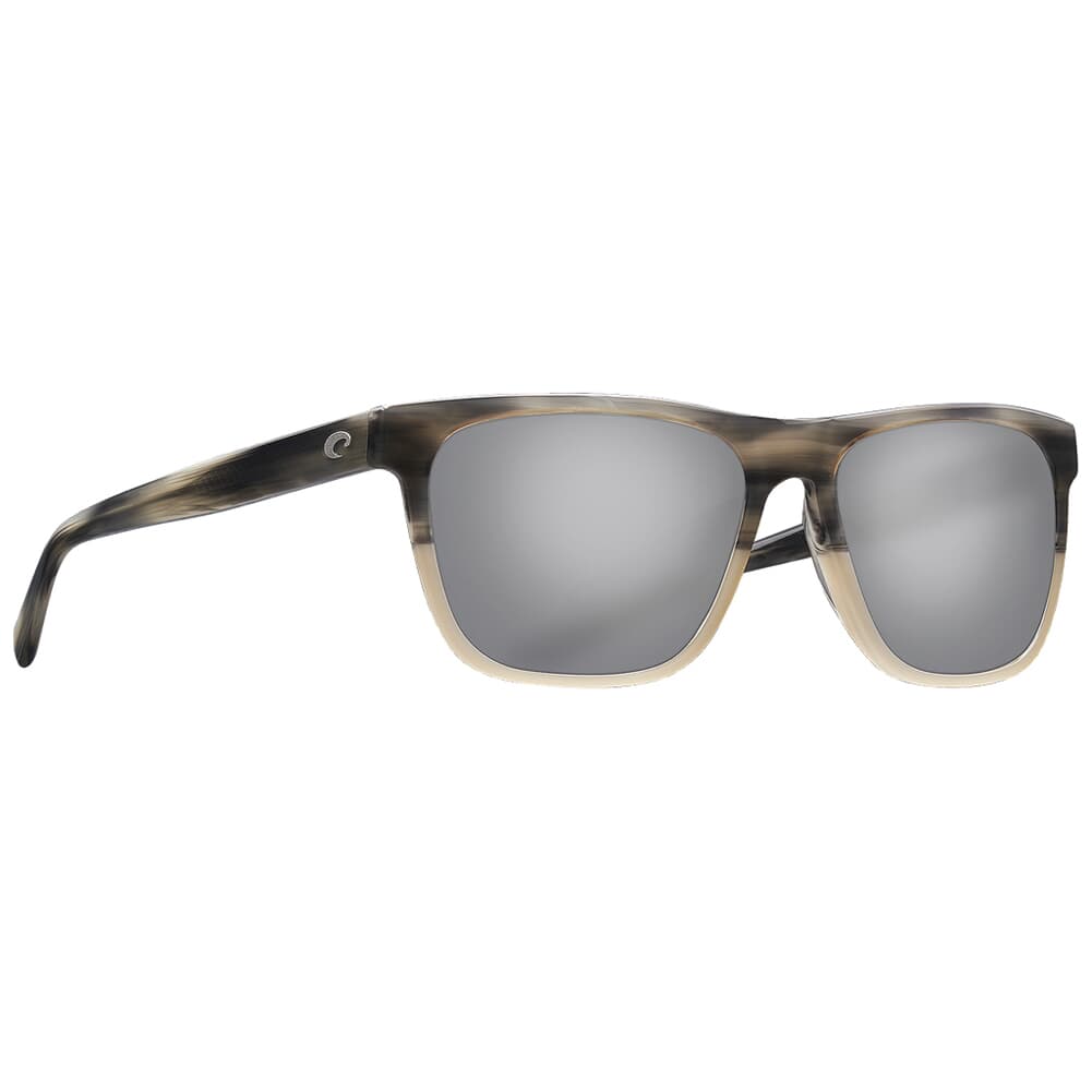 Costa Apalach Shiny Sand Dollar Frame Sunglasses w/ Gray Silver Mirror 580G Lenses APA-238-OSGGLP
