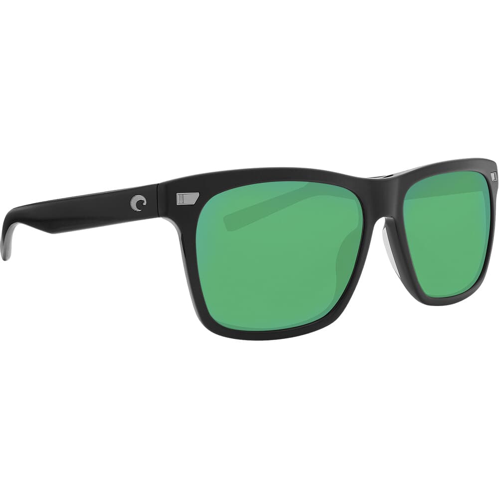 Costa Aransas Matte Black Frame Sunglasses w/ Green Mirror 580G Lenses ARA-11-OGMGLP