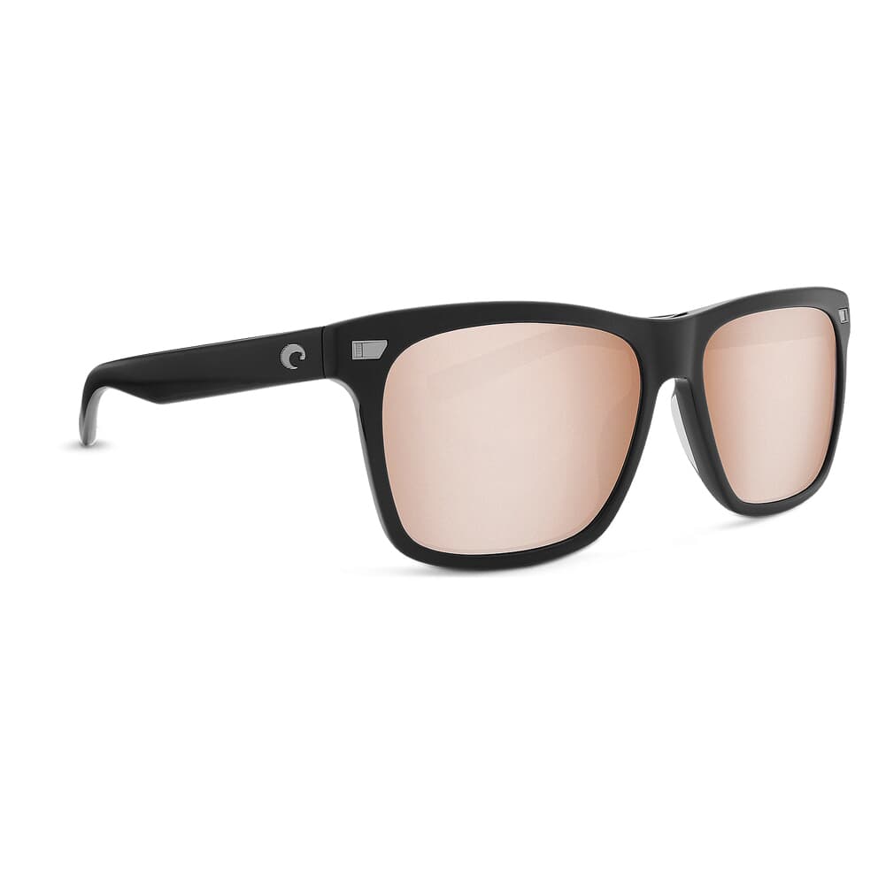 Costa Aransas Matte Black Frame Sunglasses w/ Copper Silver Mirror 580G Lenses ARA-11-OSCGLP