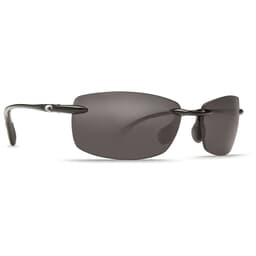 Costa Ballast Shiny Black Frame Sunglasses w/ Gray 580P C-Mate 1.50 Lenses BA-11-OGP-1.50