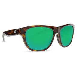 Costa Bayside Shiny Tortoise Tortoise Frame Sunglasses w/ Green Mirror 580G Lenses BAY-10-OGMGLP