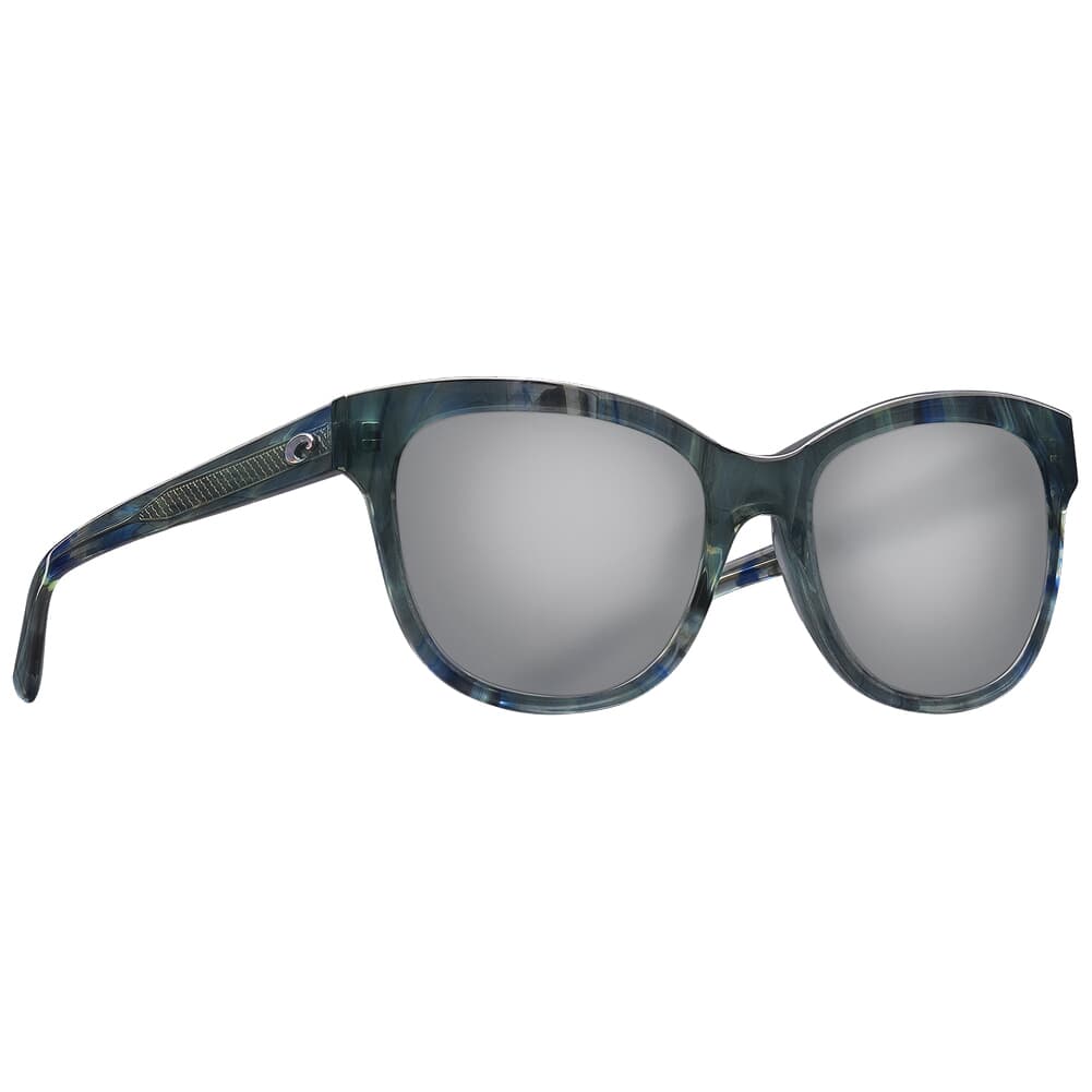 Costa Bimini Shiny Ocean Current Frame Sunglasses w/ Gray Silver Mirror 580G Lenses BIM-260-OSGGLP