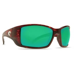 Costa Blackfin Tortoise Frame Sunglasses w/ Green Mirror 580G Lenses BL-10-OGMGLP