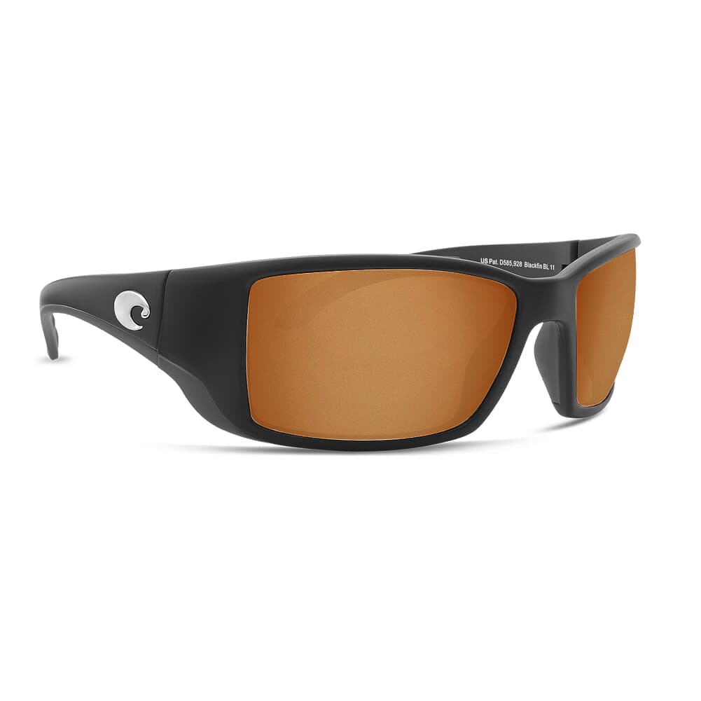 Costa Blackfin Matte Black Global Fit Frame Sunglasses w/ Copper 580G Lenses BL-11GF-OCGLP