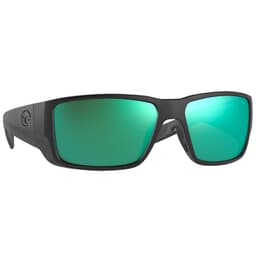Costa Blackfin Pro Matte Black Sunglasses w/ Green Mirror 580G Lenses 06S9078-90780260