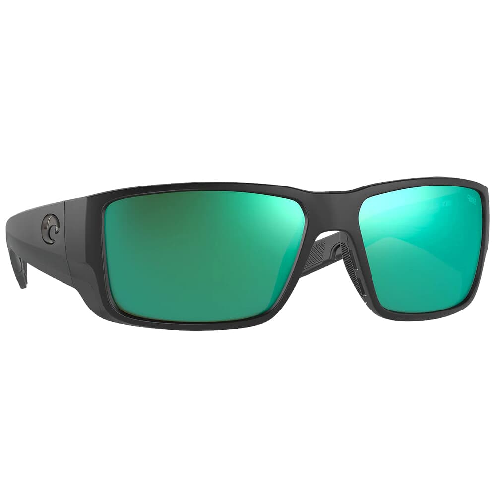 Costa Blackfin Pro Matte Black Sunglasses w/ Green Mirror 580G Lenses 06S9078-90780260