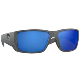 Costa Blackfin Pro Matte Gray Sunglasses w/ Blue Mirror 580G Lenses 06S9078-90780960
