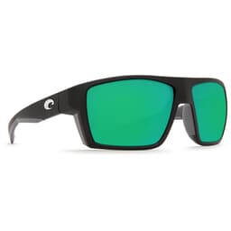 Costa Bloke Matte Black + Matte Gray Frame Sunglasses w/ Green Mirror 580G Lenses BLK-124-OGMGLP