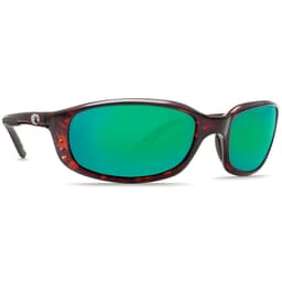 Costa Brine Tortoise Frame Sunglasses w/ Green Mirror 580P Lenses BR-10-OGMP