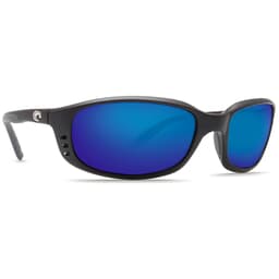 Costa Brine Matte Black Frame Sunglasses w/Blue Mirror 580P Lenses - New Without Tags 06S9017-90170759