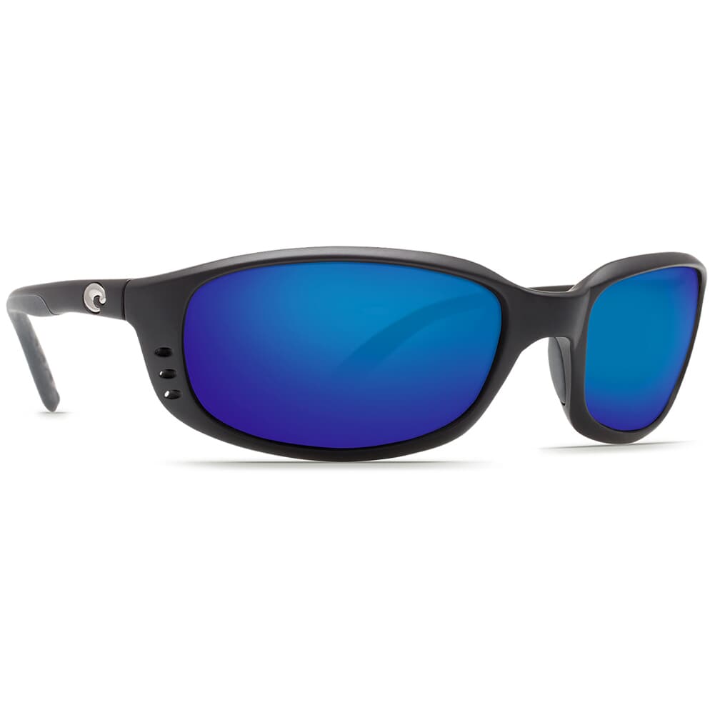 Costa Brine Matte Black Frame Sunglasses w/Blue Mirror 580P Lenses - New Without Tags 06S9017-90170759