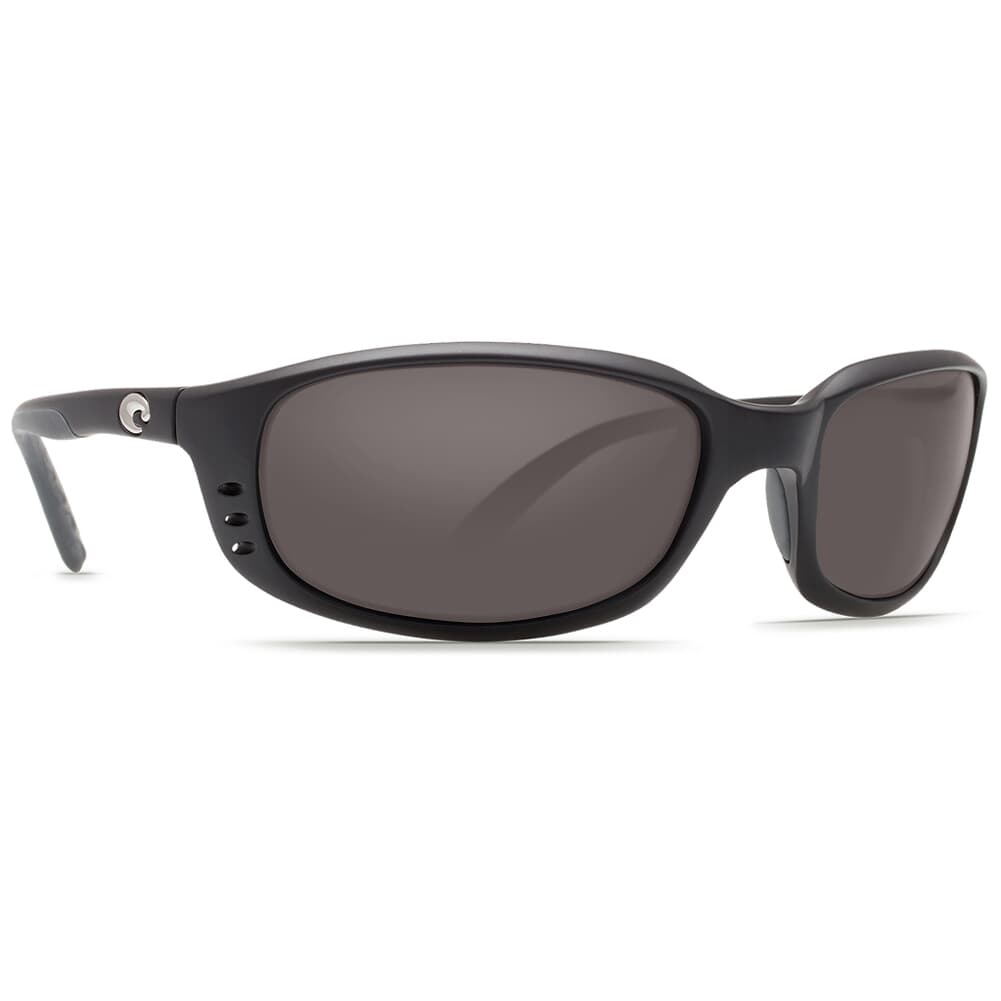 Like New Costa Brine Matte Black Frame Sunglasses w/Gray 580P C-Mate 2.50 Lenses 06S7001-00040659
