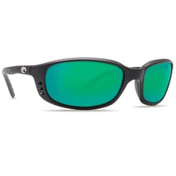 Costa Brine Matte Black Frame Sunglasses w/ Green Mirror 580G Lenses BR-11-OGMGLP