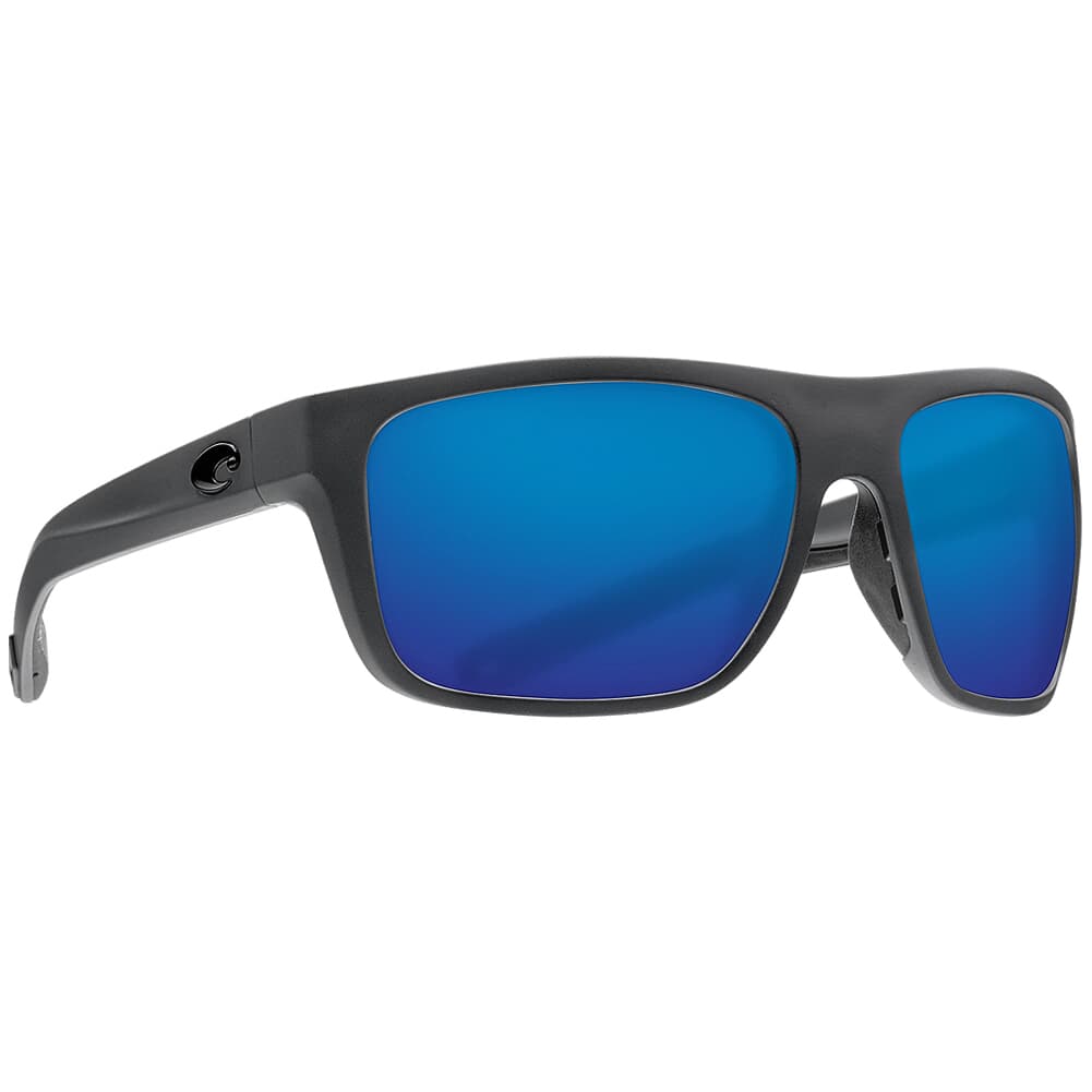 Costa Broadbill Matte Gray Frame Sunglasses w/ Blue Mirror 580G Lenses BRB-98-OBMGLP