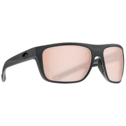 Costa Broadbill Matte Gray Frame Sunglasses w/ Copper Silver Mirror 580P Lenses BRB-98-OSCP