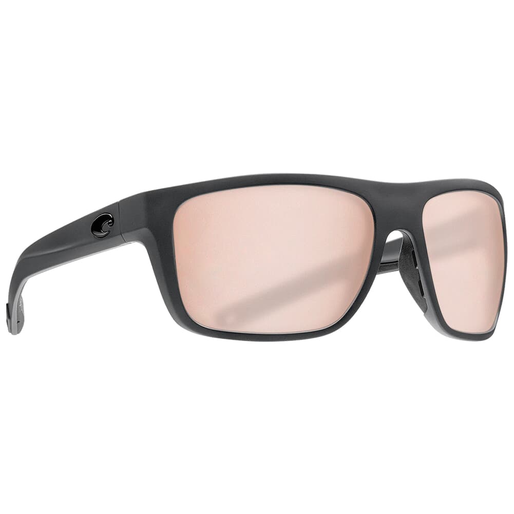 Costa Broadbill Matte Gray Frame Sunglasses w/ Copper Silver Mirror 580P Lenses BRB-98-OSCP