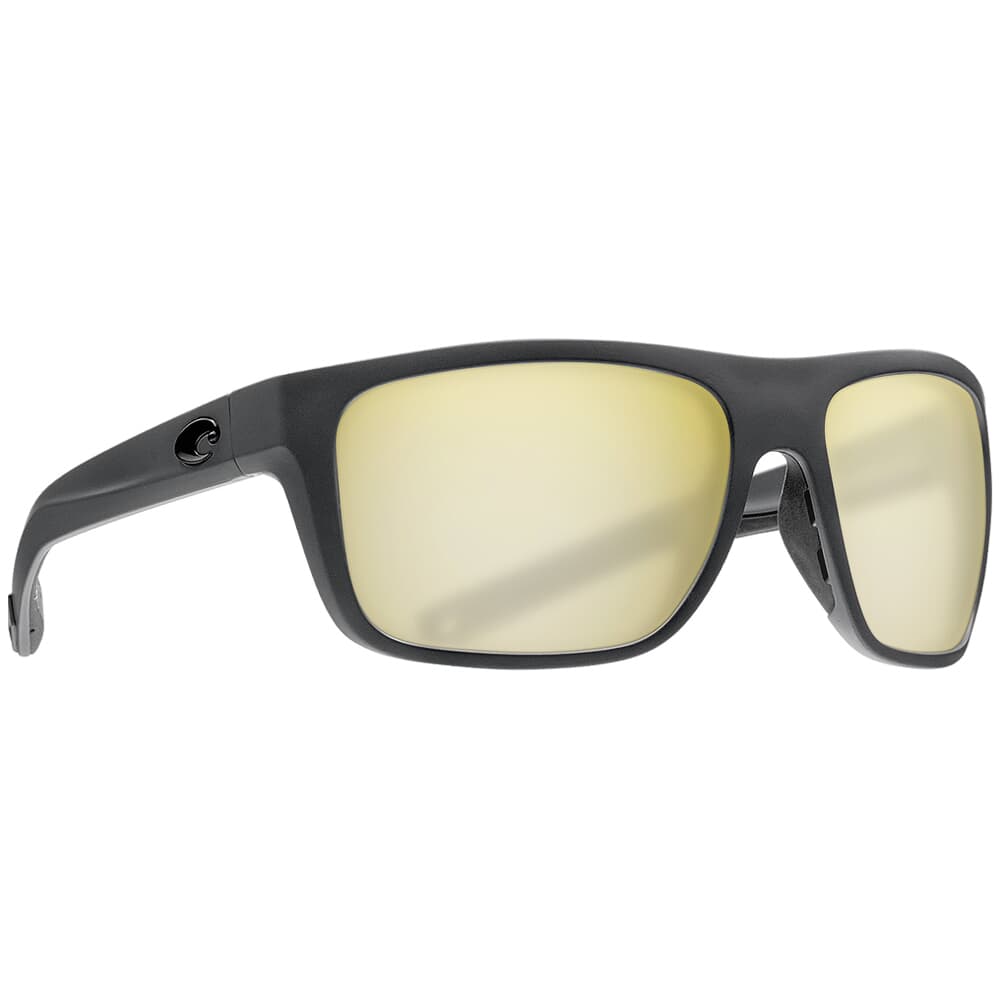 Costa Broadbill Matte Gray Frame Sunglasses w/ Sunrise Silver Mirror 580P Lenses BRB-98-OSSP