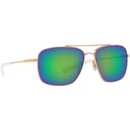 Costa Canaveral Shiny Gold Frame Sunglasses w/ Green Mirror 580G Lenses CAN-126-OGMGLP