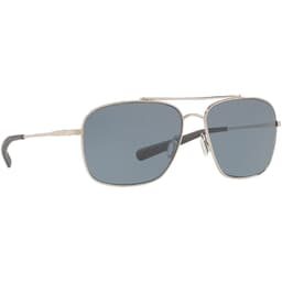 Costa Canaveral Shiny Palladium Frame Sunglasses w/ Gray Silver Mirror 580G Lenses CAN-21-OSGGLP