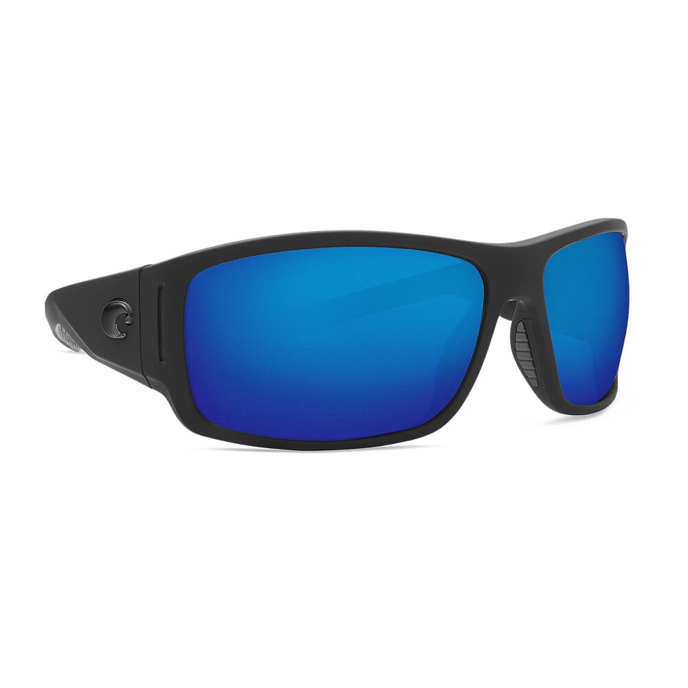 Costa Cape Matte Black Ultra Frame Sunglasses w/ Blue Mirror 580P Lenses CAP-187-OBMP