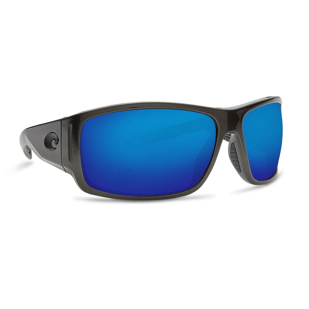 Costa Cape Steel Gray Metallic Frame Sunglasses w/ Blue Mirror 580P Lenses CAP-199-OBMP