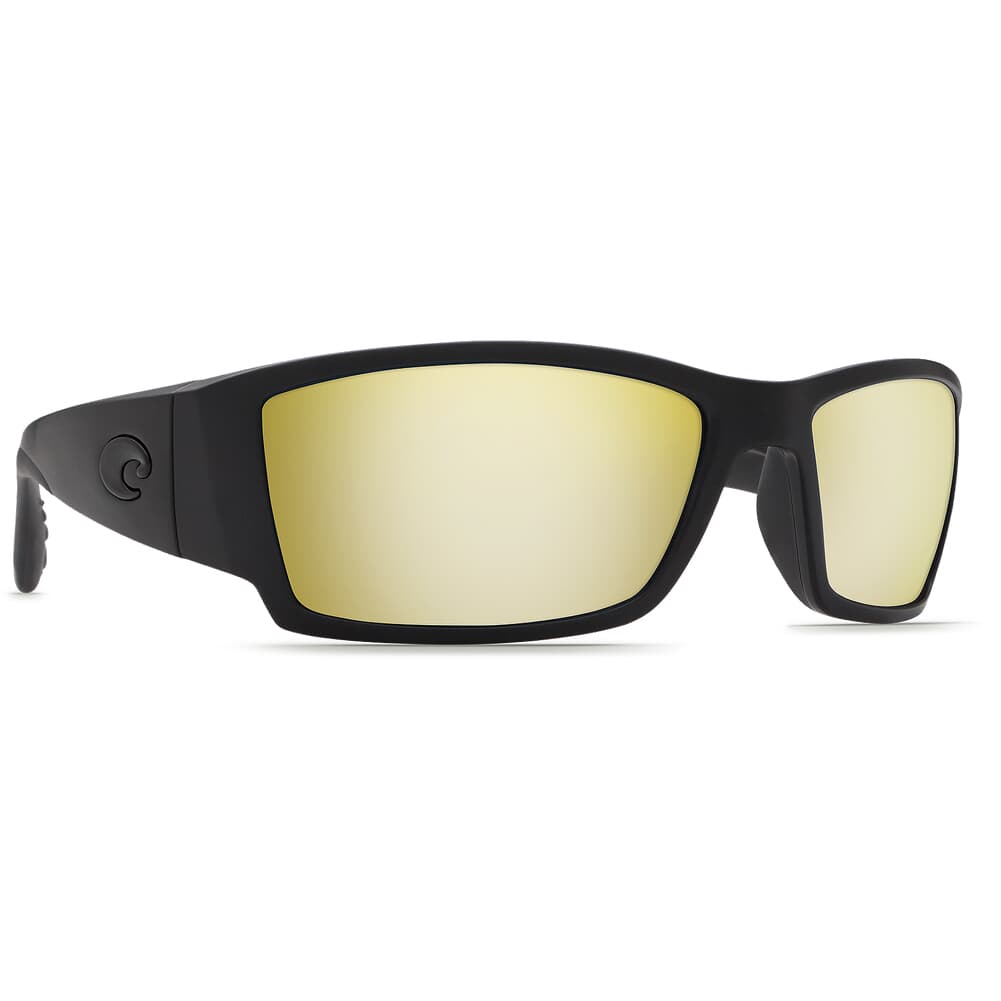 Costa Corbina Blackout Frame Sunglasses w/ Sunrise Silver Mirror 580P Lenses CB-01-OSSP