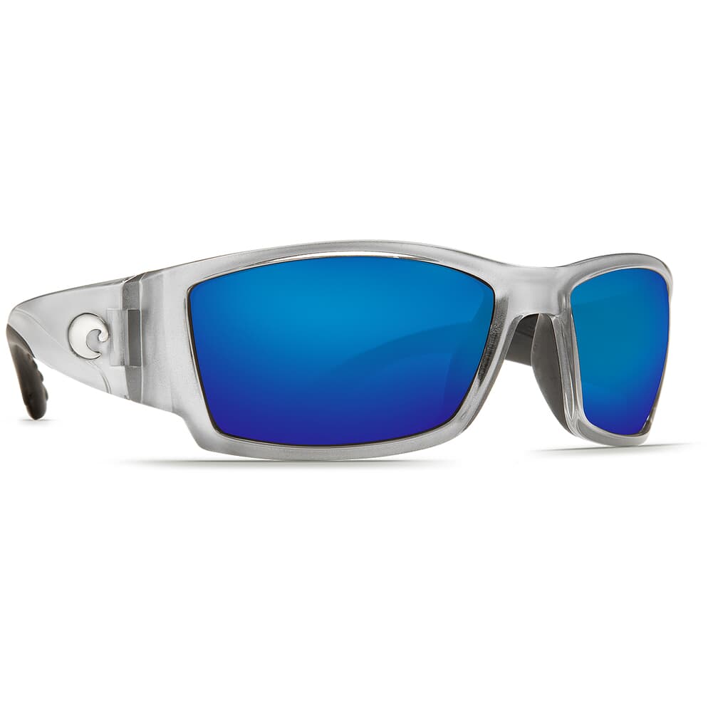 Costa Corbina Silver Frame Sunglasses w/ Blue Mirror 580G Lenses CB-18-OBMGLP
