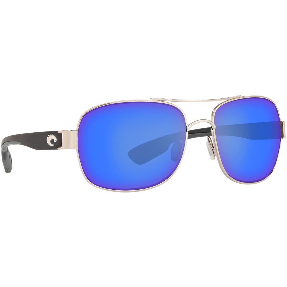Costa Cocos Palladium Frame Sunglasses w/ Blue Mirror 580P Lenses CC-21-OBMP