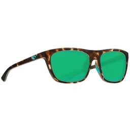 Costa Cheeca Matte Shadow Tortoise Frame Sunglasses w/ Green Mirror 580G Lenses CHA-249-OGMGLP