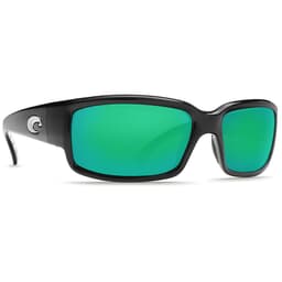 Costa Caballito Black Frame Sunglasses w/ Green Mirror 580P Lenses CL-11-OGMP