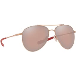 Costa Cook Rose Gold Frame Sunglasses w/ Copper Silver Mirror 580P Lenses COO-164-OSCP