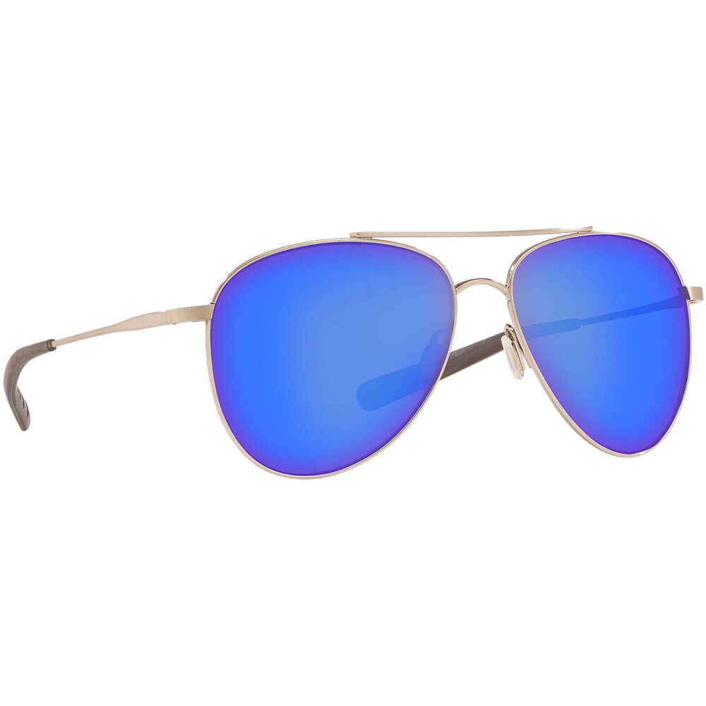 Costa Cook Brushed Palladium Frame Sunglasses w/ Blue Mirror 580P Lenses COO-21-OBMP