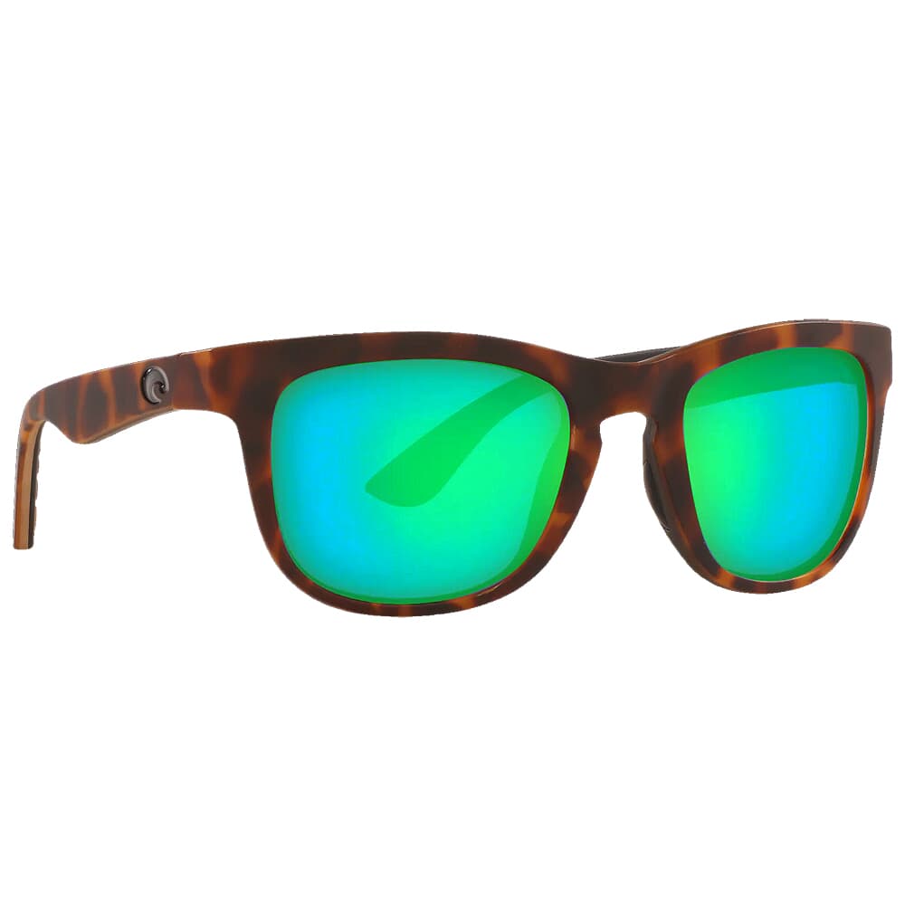 Costa Copra Matte Retro Tortoise/Crystal/Black Frame Sunglasses w/ Green Mirror 580P Lenses COP-125-OGMP