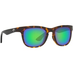 Costa Copra Retro Tortoise w/Black temples Frame Sunglasses w/ Green Mirror 580P Lenses COP-76-OGMP