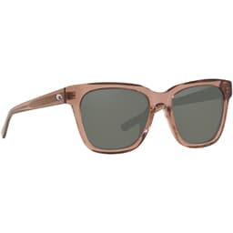 Costa Coquina Shiny Taupe Crystal Frame Sunglasses w/ Gray 580G Lenses CQA-258-OGGLP