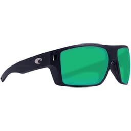 Costa Diego Matte Black Sunglasses w/ Green Mirror 580P Lenses DGO-11-OGMP