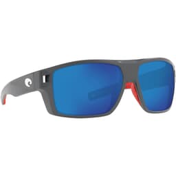 Costa Diego Matte USA Gray Frame Sunglasses w/ Blue Mirror 580G Lenses DGO-407-OBMGLP