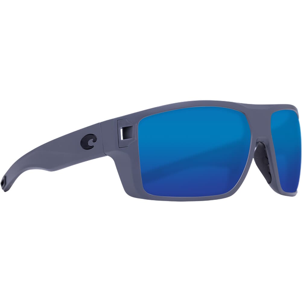 Costa Diego Matte Gray Sunglasses w/Blue Mirror 580G Lenses 06S9034-90340762